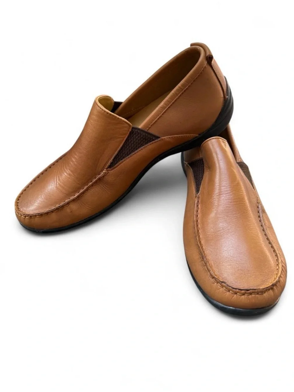 Men's Slip-On Leather Loafers in Tan